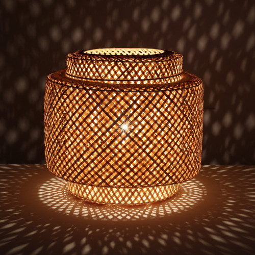 Lampe nature bambou naturel, LUSSIOL Doramu - LUSSIOL