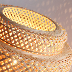 Lampe nature bambou naturel, LUSSIOL Doramu - LUSSIOL