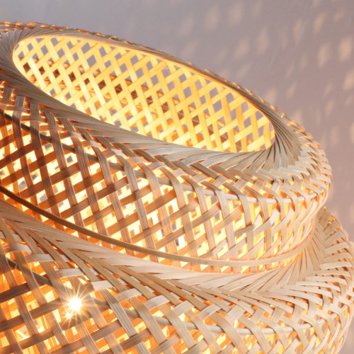 Lampe nature bambou naturel, LUSSIOL Doramu - LUSSIOL