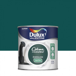 Peinture mur, boiserie, Crème de couleur émeraude satiné 0,5 L - DULUX VALENTINE - DULUX VALENTINE