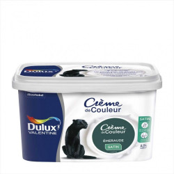 Peinture mur, boiserie, Crème de couleur émeraude satiné 2,5 L - DULUX VALENTINE - DULUX VALENTINE