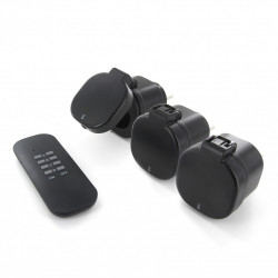 3 prises télécommandées intérieure / extérieure 16 a CHACON, 3000 W de marque CHACON, référence: B6726600
