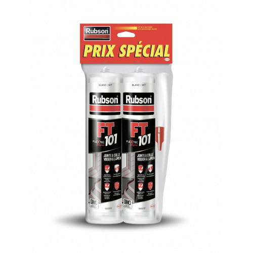 Lot de 2 mastics d'étanchéité toute destination RUBSON transparent 2 x 280ml - RUBSON