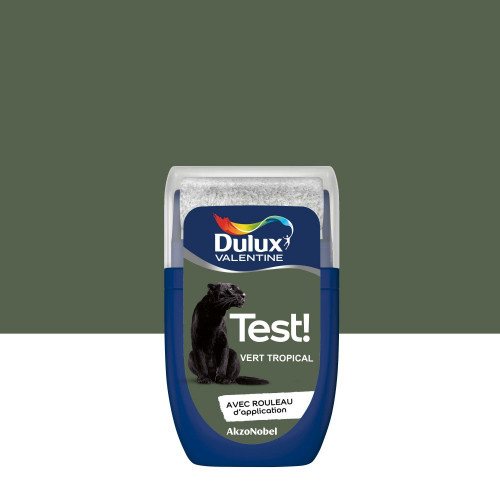 Testeur peinture Crème de couleur vert tropical satiné 30 mL - DULUX VALENTINE - DULUX VALENTINE