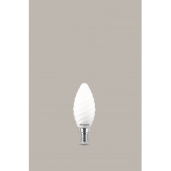 Ampoule led à filament blanc flamme torsadée E14 470Lm  40W blanc froid PHILIPS de marque PHILIPS, référence: B6739500