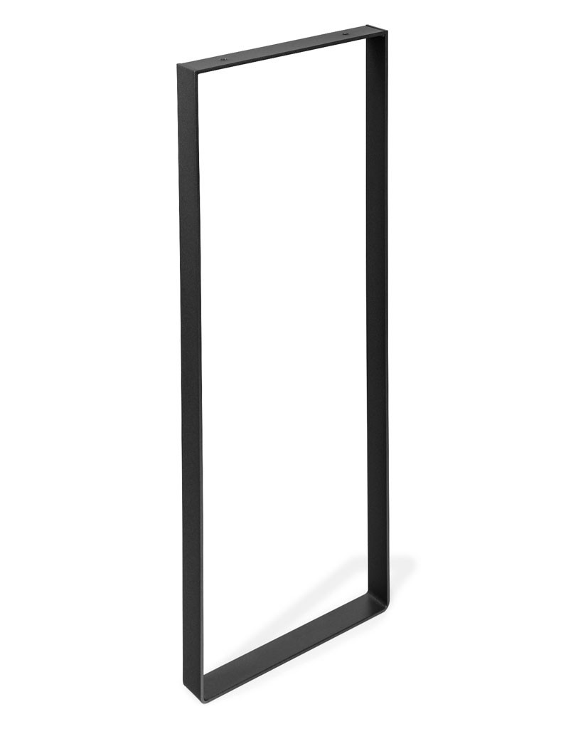 Pied rectangle à visser pour table console REI en acier mat noir