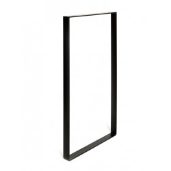 Pied pour meubles, tables et bars rectangle REI à visser acier mat noir de marque REI, référence: B6744000