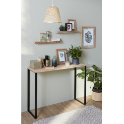 Pied pour meubles, tables et bars rectangle à visser acier mat noir, 38,5 cm - REI