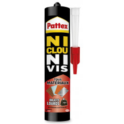 Colle PATTEX Ni clous ni vis objets lourds, 460g blanc - PATTEX