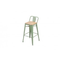 Tabouret Oxford à visser, vert clair, acacia - Centrale Brico