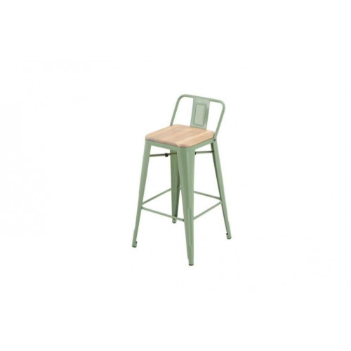 Tabouret Oxford à visser, vert clair, acacia - Centrale Brico