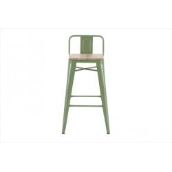 Tabouret Oxford à visser, vert clair, acacia - Centrale Brico
