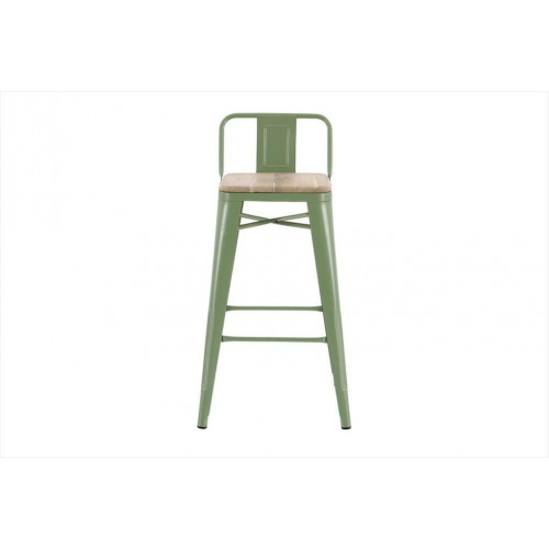 Tabouret Oxford à visser, vert clair, acacia - Centrale Brico