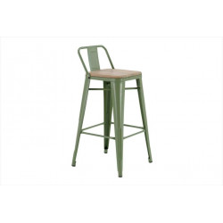 Tabouret Oxford à visser, vert clair, acacia - Centrale Brico