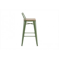 Tabouret Oxford à visser, vert clair, acacia - Centrale Brico