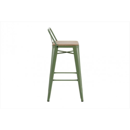 Tabouret Oxford à visser, vert clair, acacia - Centrale Brico