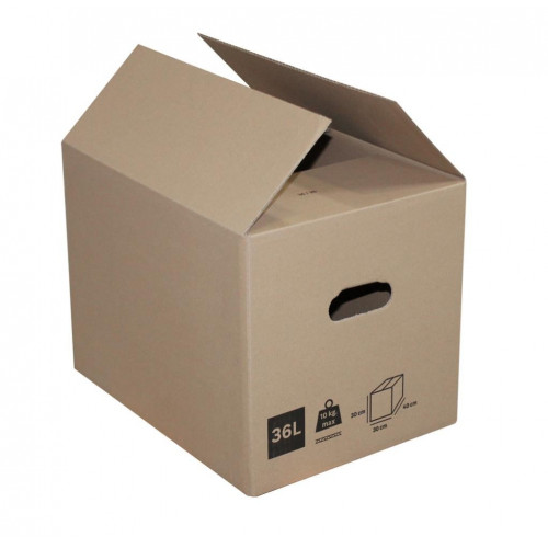 Boîte de rangement carton L30 x H17 x L40 cm