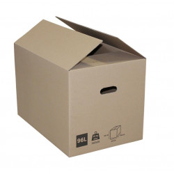 Carton 96 l, l.60 cm x H.40 cm x p.40 cm de marque Centrale Brico, référence: B6751900