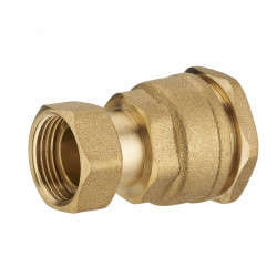 Manchon de raccordement à compression laiton F 20 x 27 pour tube en polyéthylène de marque Centrale Brico, référence: B6753100