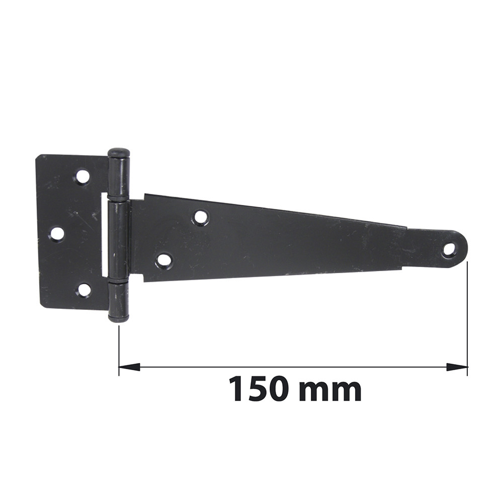 Penture anglaise axe composite L. 150 mm acier noir mat