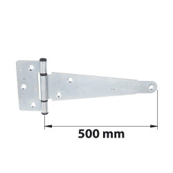 Penture anglaise axe composite L. 500 mm acier zingué blanc - AFBAT