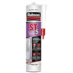 Mastic pour raccordement céramique ST5 RUBSON blanc 300ml de marque RUBSON, référence: B6755600