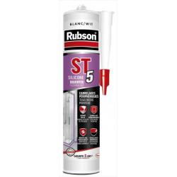 Mastic pour raccordement céramique ST5 RUBSON blanc 300ml - RUBSON