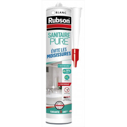 Mastic d'étanchéité cuisine et bain pure sanitaire RUBSON blanc 280ml de marque RUBSON, référence: B6756100