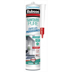 Mastic d'étanchéité cuisine et bain pure sanitaire RUBSON transparent 280ml de marque RUBSON, référence: B6756200