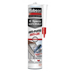 Mastic d'étanchéité toiture anti-fuites RUBSON transparent 280ml de marque RUBSON, référence: B6756800