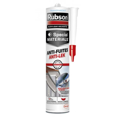 Mastic d'étanchéité toiture anti-fuites RUBSON transparent 280ml - RUBSON