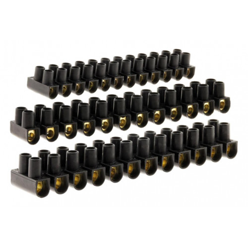 Lot 6 barrettes de dominos électriques, 2,5 mm² pour rigide et souple ZENITECH - ZENITECH