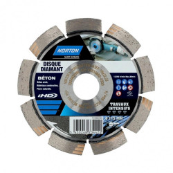 Disque diamant intensif segmenté pour matériaux de construction NORTON,Diam115mm de marque NORTON, référence: B6767100