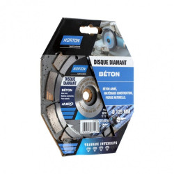 Disque diamant intensif segmenté pour matériaux de construction NORTON,Diam125mm - NORTON