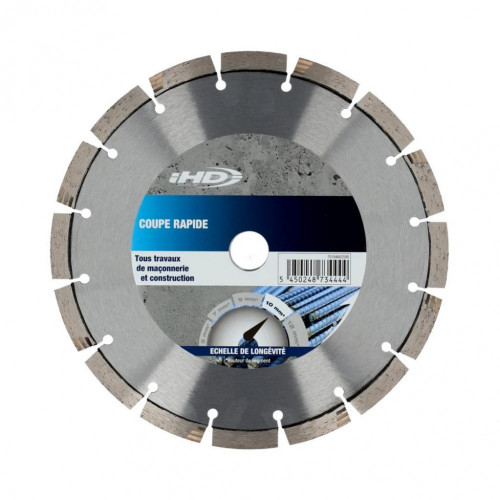 Disque diamant intensif segmenté pour matériaux de construction NORTON,Diam230mm - NORTON