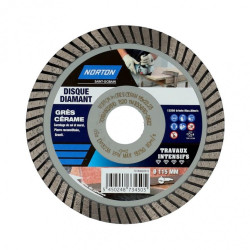 Disque diamant intensif turbo pour grès NORTON, Diam.115 mm de marque NORTON, référence: B6767400