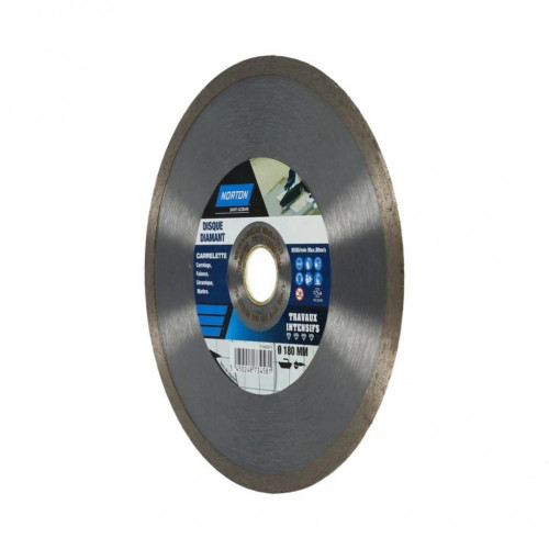 Disque diamant intensif plein pour carrelage NORTON, Diam.180 mm - NORTON