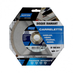 Disque diamant intensif plein pour carrelage NORTON, Diam.180 mm - NORTON