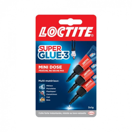 Super glue 3 cyanoacrylate LOCTITE, 3 X 1GR - Loctite