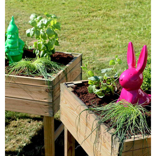 Jardipolys Carré potager MINI GARIGUETTE - 60 x 50 x 50 cm - 40 L 