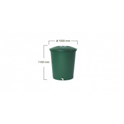 Cuve à eau cylindrique vert 510 l - GARANTIA