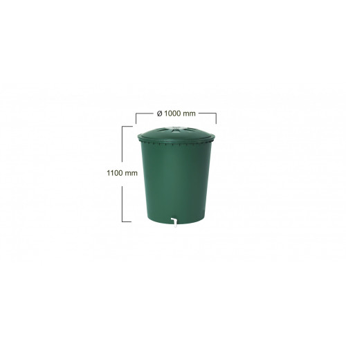 Cuve à eau cylindrique vert 510 l - GARANTIA