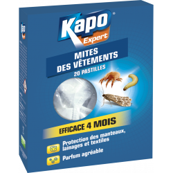 Boîte insecticide pour mites et larves KAPO, 20 pastilles - KAPO