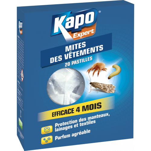 Boîte insecticide pour mites et larves KAPO, 20 pastilles - KAPO