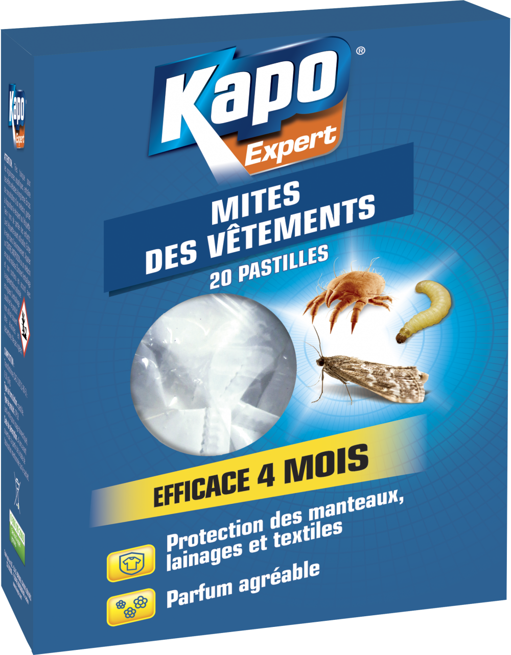 Boîte insecticide pour mites et larves KAPO, 20 pastilles