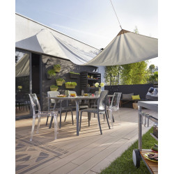Chaise de jardin en polycarbonate Paris lux transparent - Centrale Brico