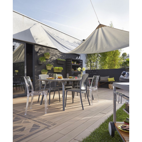 Chaise de jardin en polycarbonate Paris lux transparent - Centrale Brico