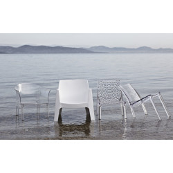 Chaise de jardin en polycarbonate Paris lux transparent - Centrale Brico