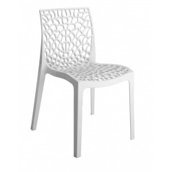 Chaise de jardin en polypropylène Grafik blanc - Centrale Brico
