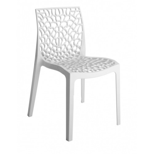 Chaise de jardin en polypropylène Grafik blanc - Centrale Brico